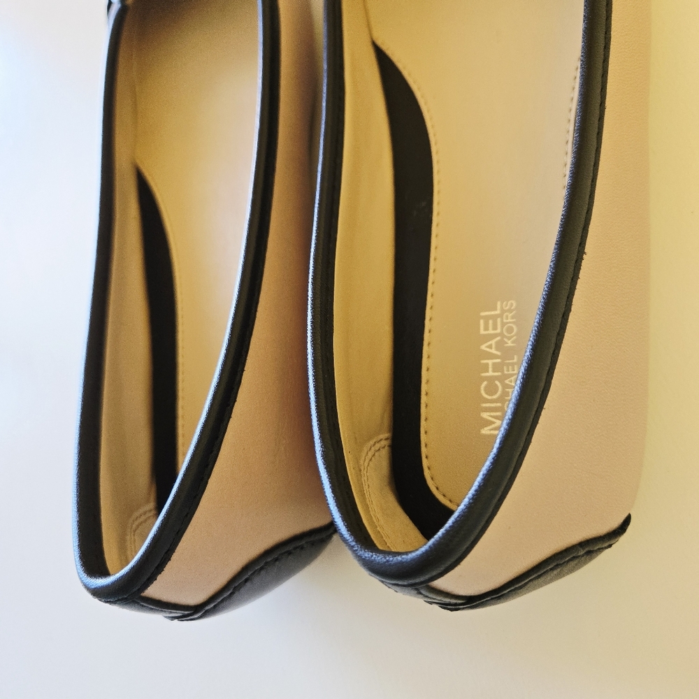 MICHAEL KORS MK Fulton Women's Flat Moccasins Cream White Real Leather Size 8M - Picture 9 of 12